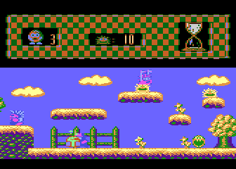 Włóczykij (Atari 8-bit) screenshot: Deadly contact