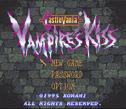 Castlevania: Dracula X (SNES) screenshot: European Title