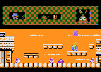 Włóczykij (Atari 8-bit) screenshot: Killed again