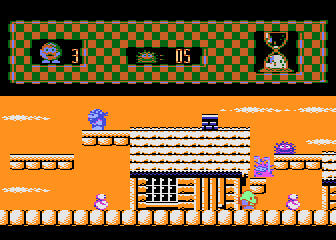 Włóczykij (Atari 8-bit) screenshot: Time is running out