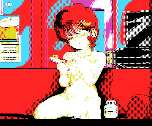 Bishōjo Shashinkan Special: The Double Vision (MSX) screenshot: Flash exposure is difficult if you don't know the X-sync of the camera