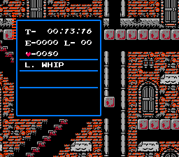 Castlevania II: Simon's Quest (NES) screenshot: Inventory and other information