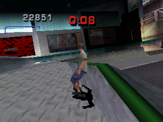 Tony Hawk's Pro Skater 3 (PlayStation) screenshot: In Tokyo all is made with neon lights.
