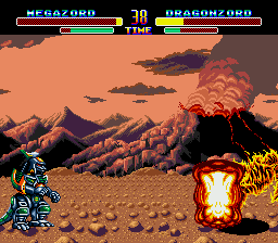Mighty Morphin Power Rangers (Genesis) screenshot: Flame