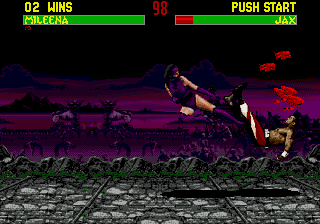 Mortal Kombat II (Genesis) screenshot: That's hurt.