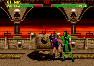 Mortal Kombat II (Genesis) screenshot: My nose!
