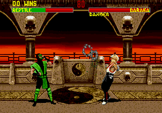 Mortal Kombat II (Genesis) screenshot: Mask on face