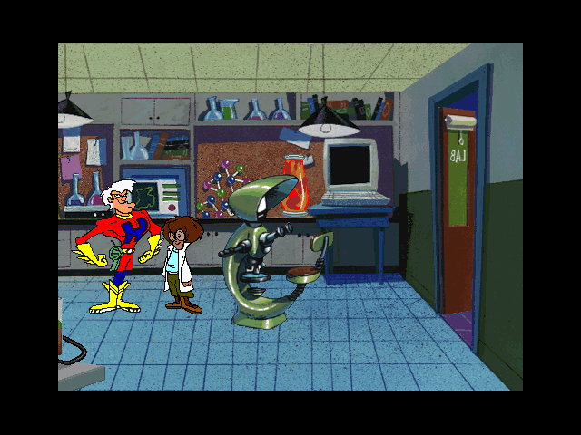 The Adventures of Hyperman (Windows 16-bit) screenshot: Another part of the room