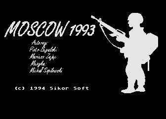 Moscow 1993 (Atari 8-bit) screenshot: Title screen