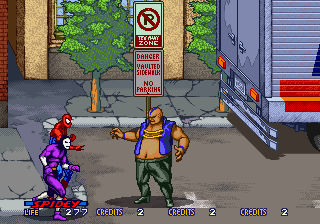 Spider-Man: The Videogame (Arcade) screenshot: More enemies.