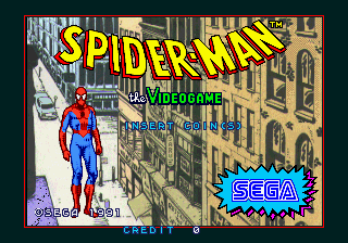 Spider-Man: The Videogame (Arcade) screenshot: Title Screen.