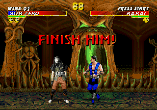 Mortal Kombat 3 (Genesis) screenshot: Finish him!