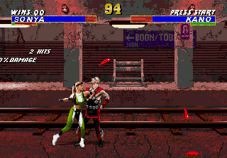 Mortal Kombat 3 (Genesis) screenshot: Blood