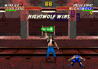 Mortal Kombat 3 (Genesis) screenshot: Nightwolf wins