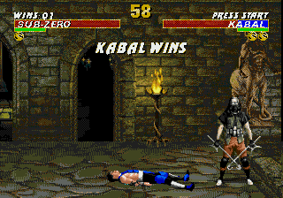 Mortal Kombat 3 (Genesis) screenshot: Kabal wins