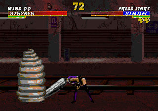 Mortal Kombat 3 (Genesis) screenshot: Hair fatality attack