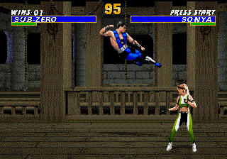 Mortal Kombat 3 (Genesis) screenshot: Jumping kick