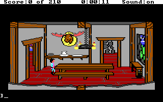 King's Quest III: To Heir is Human (DOS) screenshot: A lovely dining room