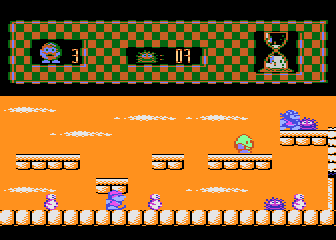 Włóczykij (Atari 8-bit) screenshot: One down one up