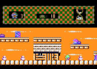 Włóczykij (Atari 8-bit) screenshot: Six enemies