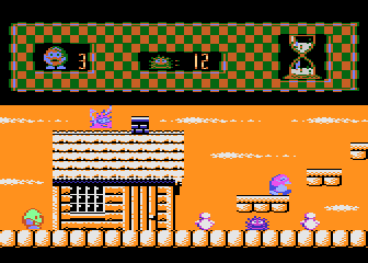Włóczykij (Atari 8-bit) screenshot: Level 3