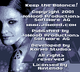 Keep the Balance! (Game Boy Color) screenshot: Right after boot