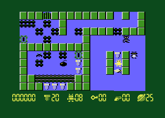 Robbo Forever (Atari 8-bit) screenshot: Level 25