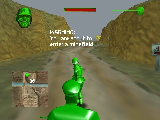 Army Men: Sarge's Heroes (Nintendo 64) screenshot: Mine field