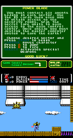 Power Blade (Arcade) screenshot: End of stage boss.