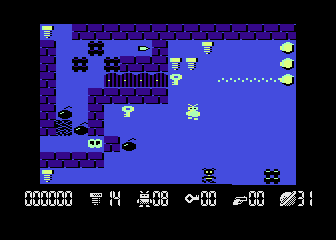 Robbo Forever (Atari 8-bit) screenshot: Level 31