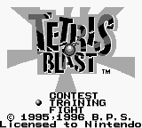 Tetris Blast (Game Boy) screenshot: Select mode