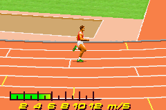 Fila Decathlon (Game Boy Advance) screenshot: Same as 100 metres but longer