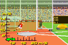 Fila Decathlon (Game Boy Advance) screenshot: Discus throw