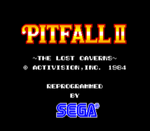 Pitfall II: Lost Caverns (Arcade) screenshot: Title Screen.
