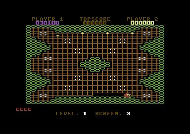Mr. TNT (Commodore 64) screenshot: Level 3