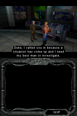 Duke Nukem: Critical Mass (Nintendo DS) screenshot: Intro cinematic