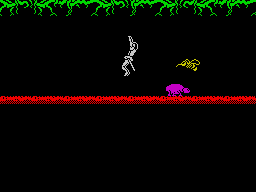 Camelot Warriors (ZX Spectrum) screenshot: Big mosquito chases me