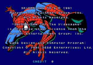 Spider-Man: The Videogame (Arcade) screenshot: Licence.