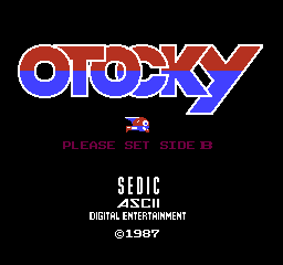 Otocky (NES) screenshot: Title screen