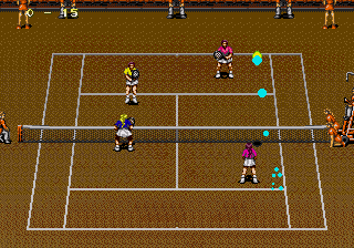 Wimbledon Championship Tennis (Genesis) screenshot: High fly