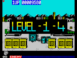 Cabal (ZX Spectrum) screenshot: Level 1-4