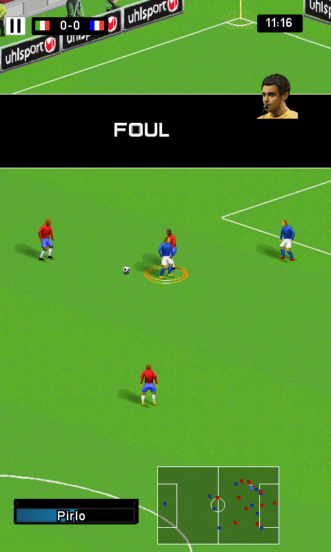 Real Soccer 2011 (Android) screenshot: Foul