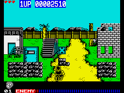 Cabal (ZX Spectrum) screenshot: Training field