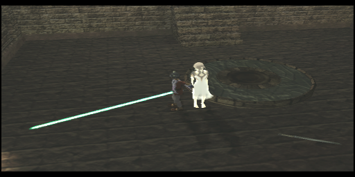 Ico (PlayStation 2) screenshot: Behold a secret light saber :)