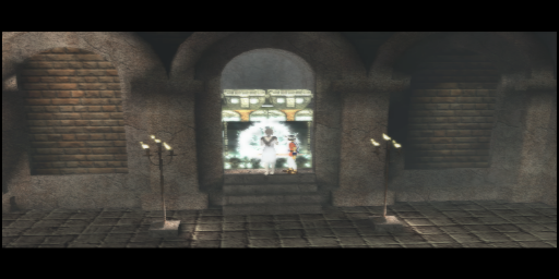 Ico (PlayStation 2) screenshot: Yorda has the power to open certain passages