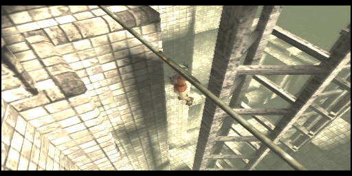 Ico (PlayStation 2) screenshot: There's no other way to that side of the gap
