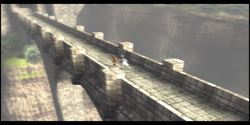 Ico (PlayStation 2) screenshot: A long bridge
