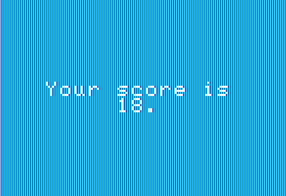 Race Car 'Rithmetic (Apple II) screenshot: Racing game score