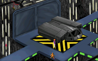 Space Quest II: Roger Wilco in Vohaul's Revenge (Windows) screenshot: Hangar bay