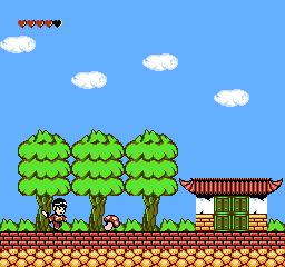 Saiyūki World (NES) screenshot: Stage 2